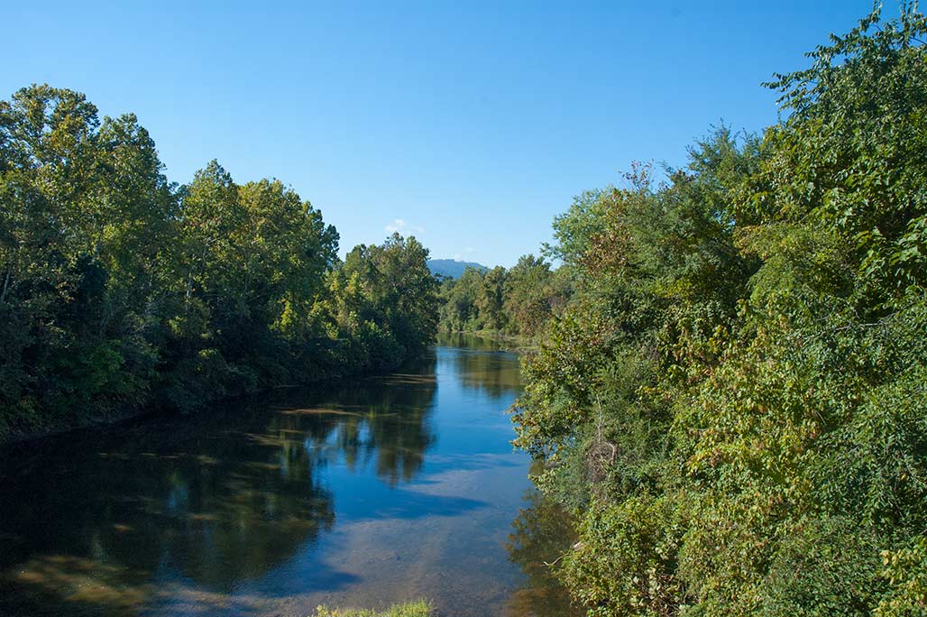 looking downstream from US 250 